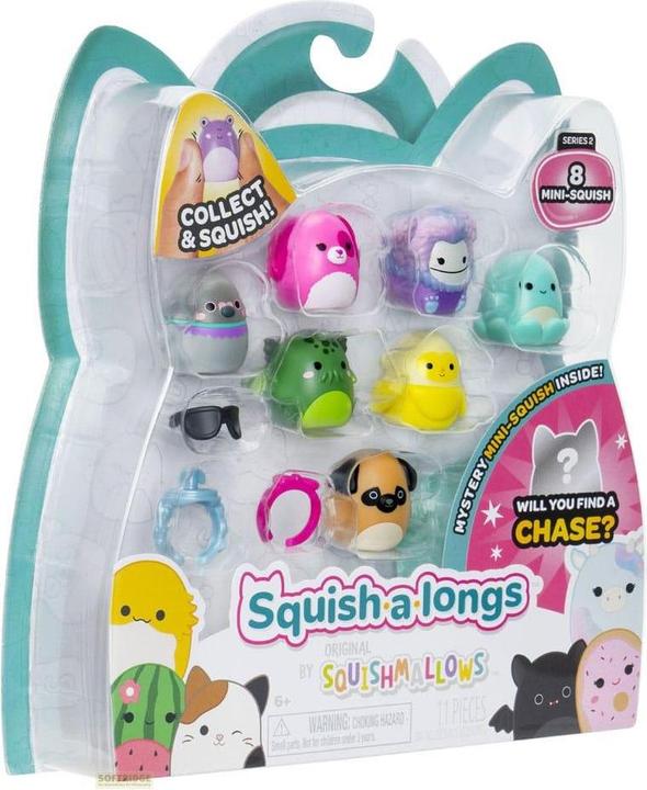 Actual product image Jazwares Squishalongs - 2.5 cm 8 Pack S2 - Style 1