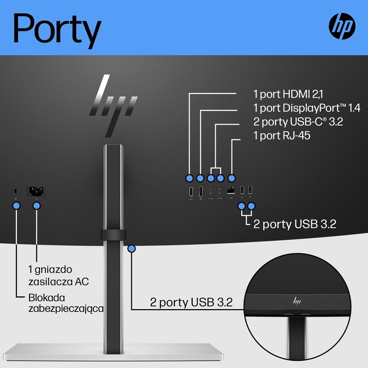 Actual product image HP E45c G5 (5120 x 1440 pixels, 44.50")