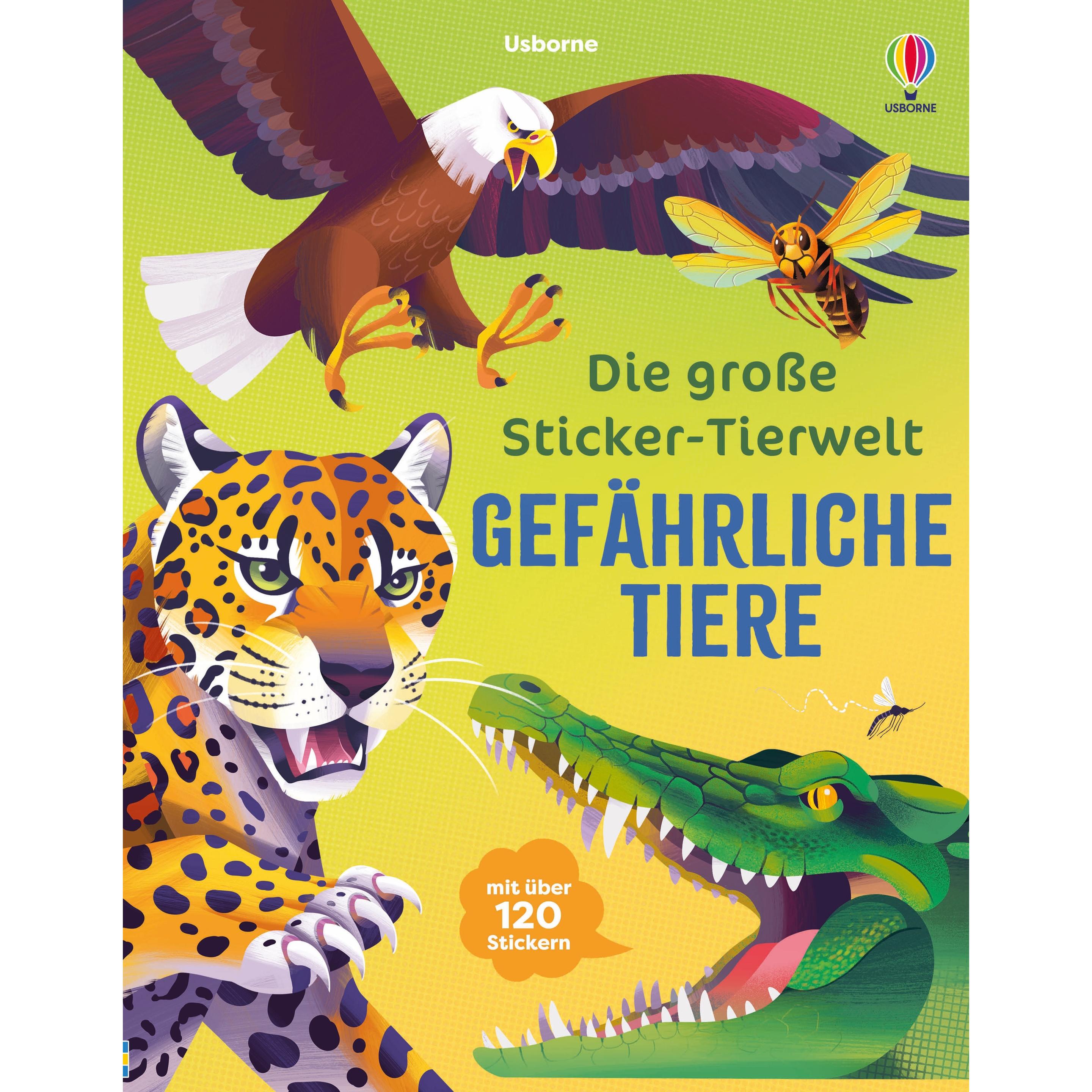 Thumbnail - Usborne Publishing, Sticker, Die grosse Sticker-Tierwelt: Gefährliche Tiere