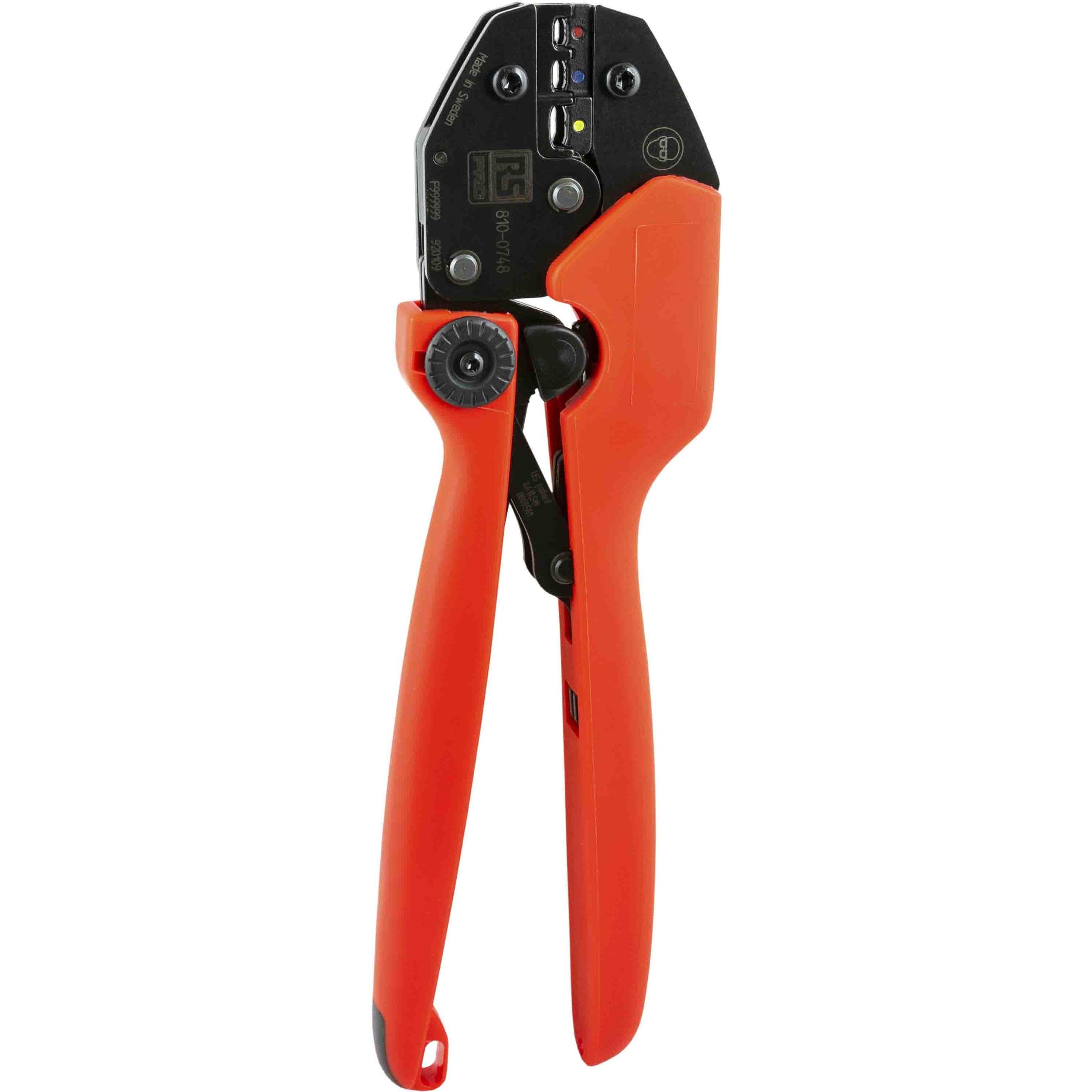Rs Pro, Zange, Crimpzange Hand, Isoliert (blau/rot/gelb) (337 mm)