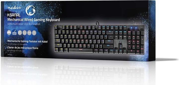 Produktbild Nedis Wired Gaming Keyboard USB Type-A Mechanische Tasten LED QWERTY US-Layout Stromversorgung über (Eng. Int., Kabelgebunden)