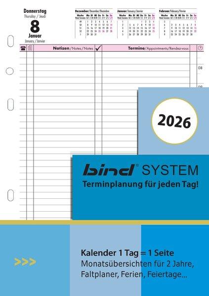 Bind Kalendereinlage 2026 A5 (A5, 1 jour / 1 page)
