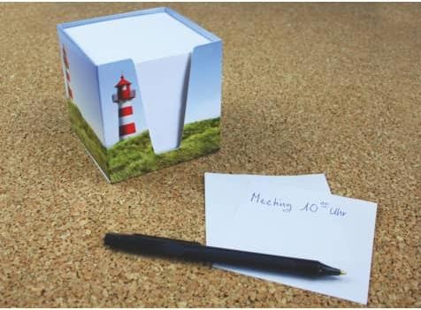 Produktbild Rnk Zettelbox 9,2x9,2x9,2 cm (BxHxT) 9x9 cm (BxH) 900 Bl. gefüllt Karton (9.2 x 9.2 x 9.2 cm)