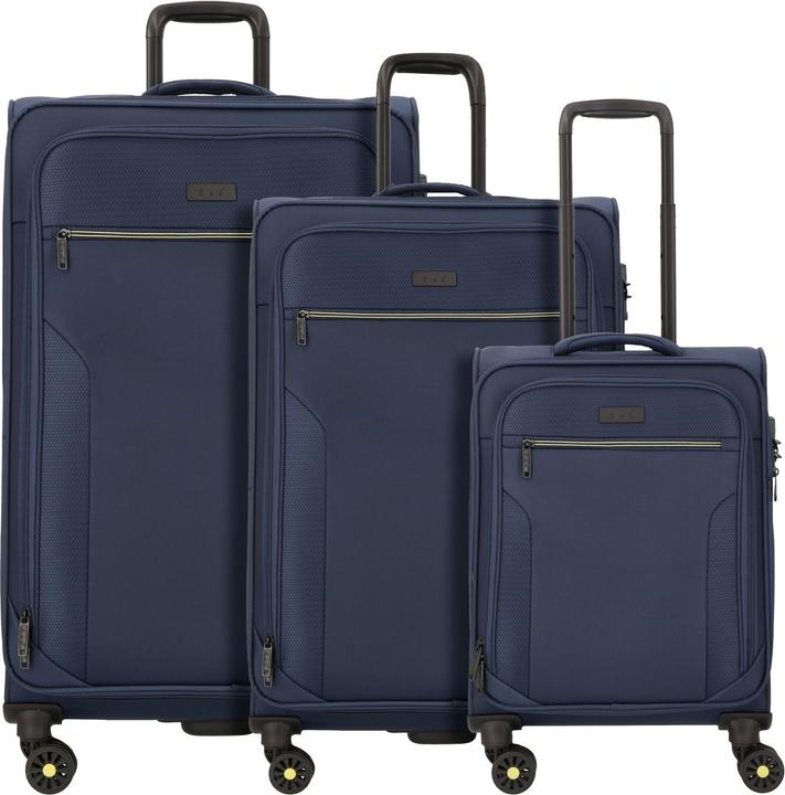 Actual product image D&N Travel Line 9704 4-wheel suitcase set, 3-piece with stretch fold (220 l)