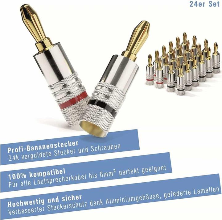 Produktbild Delock Bananenstecker - schraubbar - 24er Set