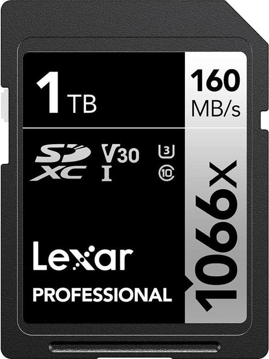 Actual product image Lexar Professional SDXC 1066X R:160MB/s W:70-120MB/s (1000 GB, SDXC, U3, UHS-I)