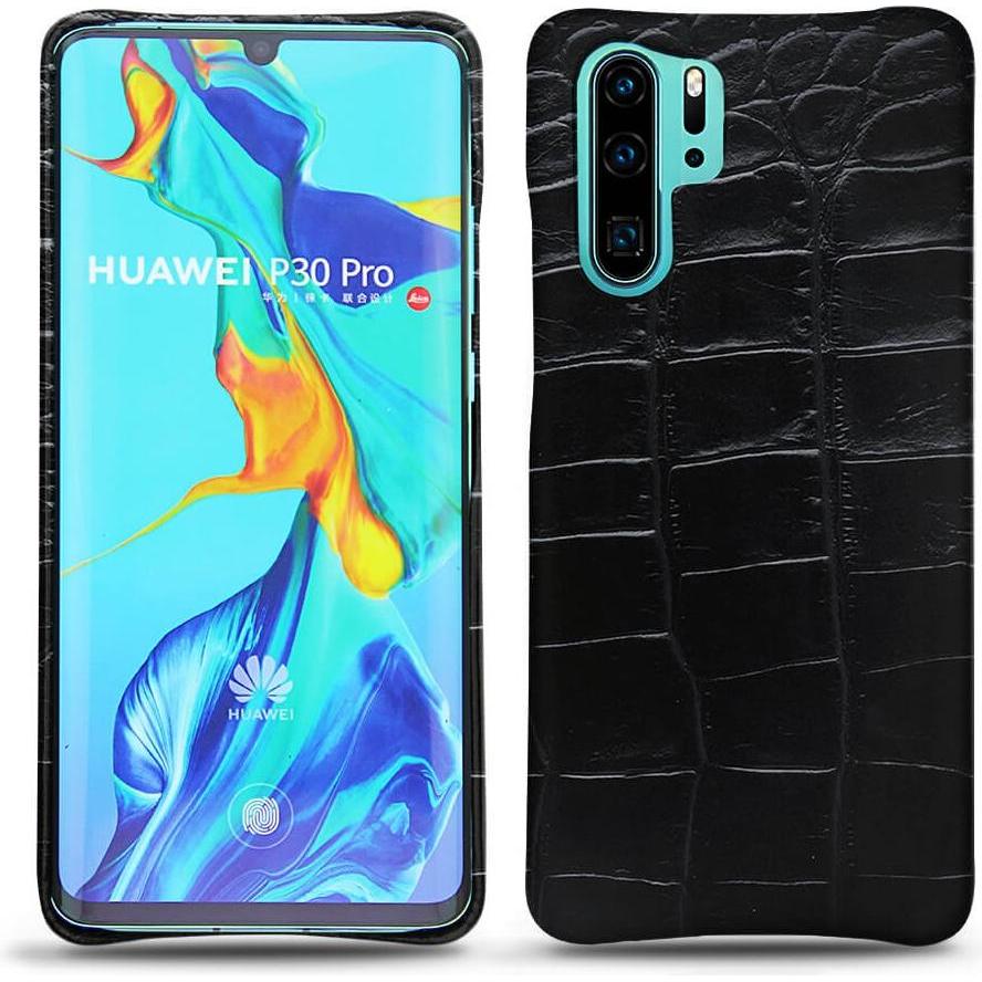 Thumbnail - Noreve Lederschutzhülle (Huawei P30 Pro), Smartphone Hülle, Schwarz