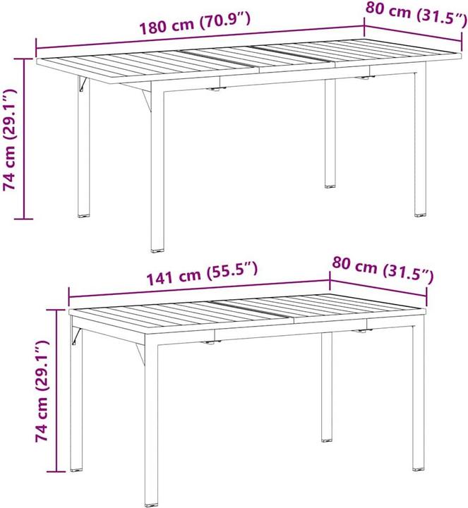 Produktbild vidaXL Outdoortisch-Set