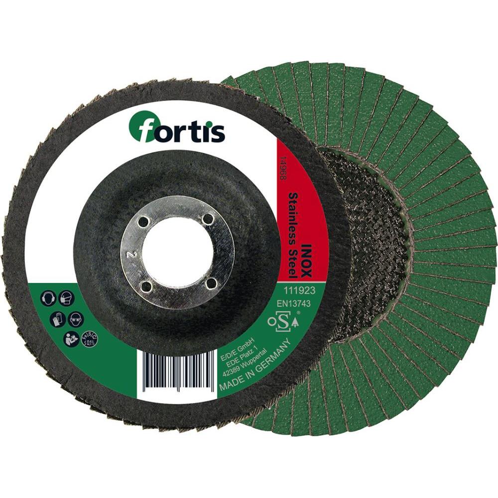 Magni, Schleifmittel, FORTIS Fächerschleifscheibe Inox125mm K60 gewölbt