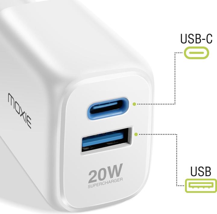 Produktbild Moxie Supercharger USB / USB-C Netzteil (20 W)