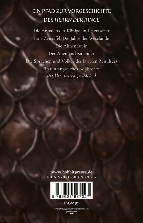 Immagine prodotto Der Herr der Ringe - Anhänge und Register (Tedesco, J.R.R. Tolkien, 2022)