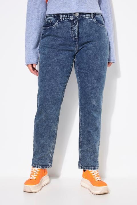 Produktbild Ulla Popken Boyfriend-Jerseyjeans, weites Bein, Komfortbund (42)