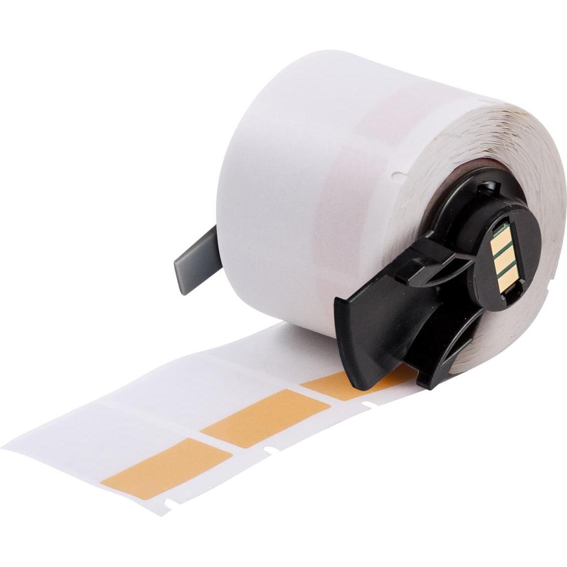 Brady, Etiketten, M6-31-427-OR, Vinyl, selbstlaminierend, Orange/Transparent, matt, 25.40 x 12.70(38.10) mm, f