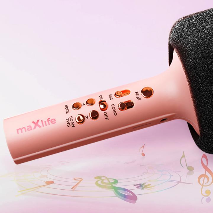 Produktbild Maxlife Bluetooth-Mikrofon mit Lautsprecher MXBM-600 rosa
