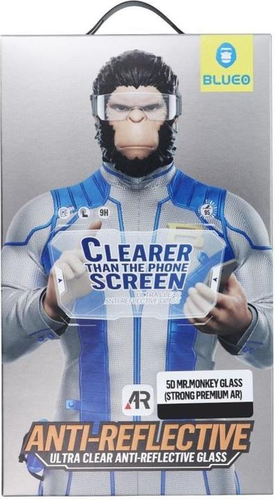Actual product image Blueo Protective glass 5D Mr. Monkey Glass - Apple iPhone 17 Pro black (Strong Premium AR) (Apple iPhone 17 Pro)