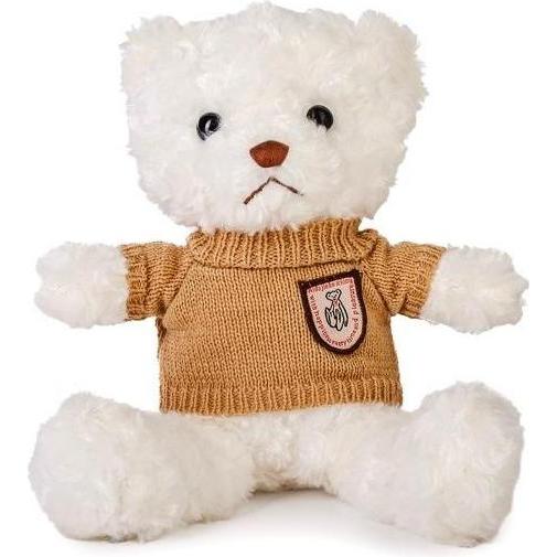 Daff Weisser Teddybär 22 cm im Latte-Pullover (22 cm)