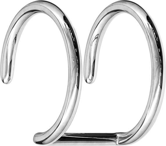 Immagine prodotto Acha Direct Fake Ear Cuff silber mit 2 Ringen (senza ottone, Acciaio chirurgico 316L)