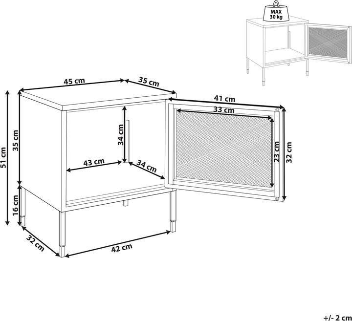Actual product image Beliani Ossett (45 x 35 x 51 cm)
