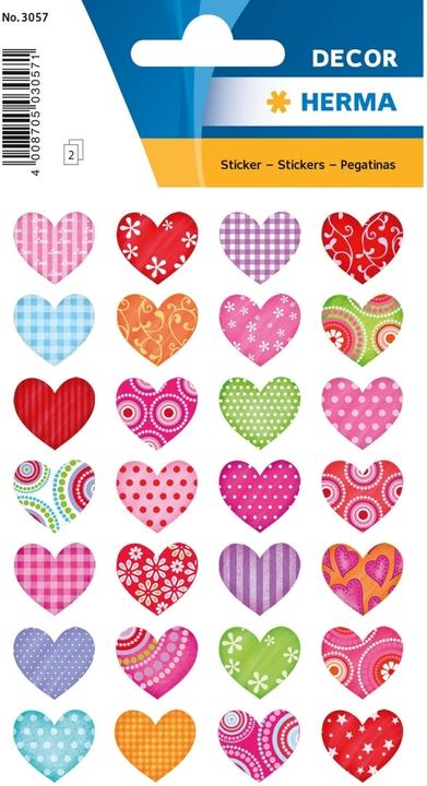Actual product image HERMA Sticker hearts (84 Sticker)