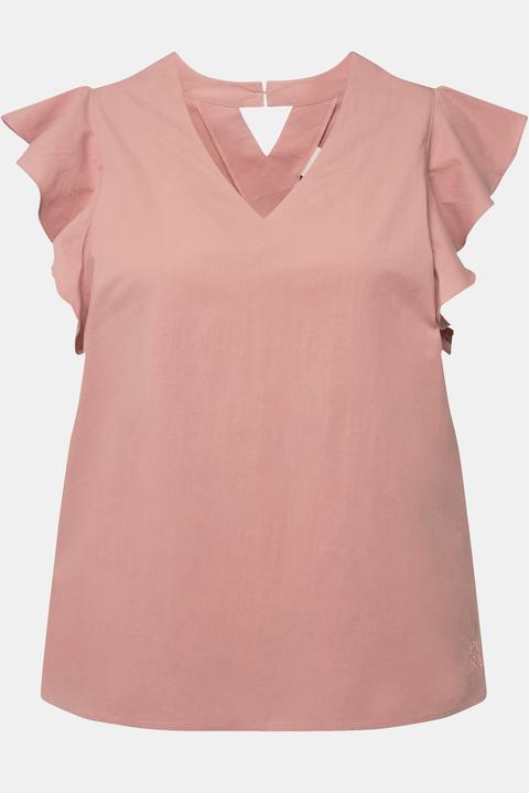 Immagine prodotto Ulla Popken Top smanicato con scollo a V e ruche (54)