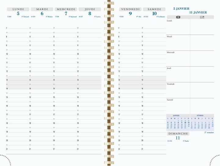 Produktbild Exacompta Agenda de bureau SAD 20S, 2022/2023, 16 mois (Harter Einband, Französisch)