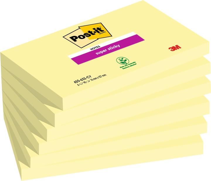 Immagine prodotto Post-it Super Sticky Notes giallo canarino (76 x 127 mm)