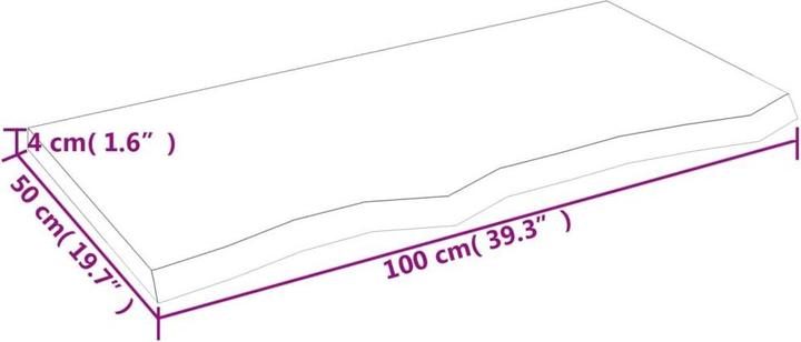 Actual product image vidaXL Tischplatte (100 x 50 cm)
