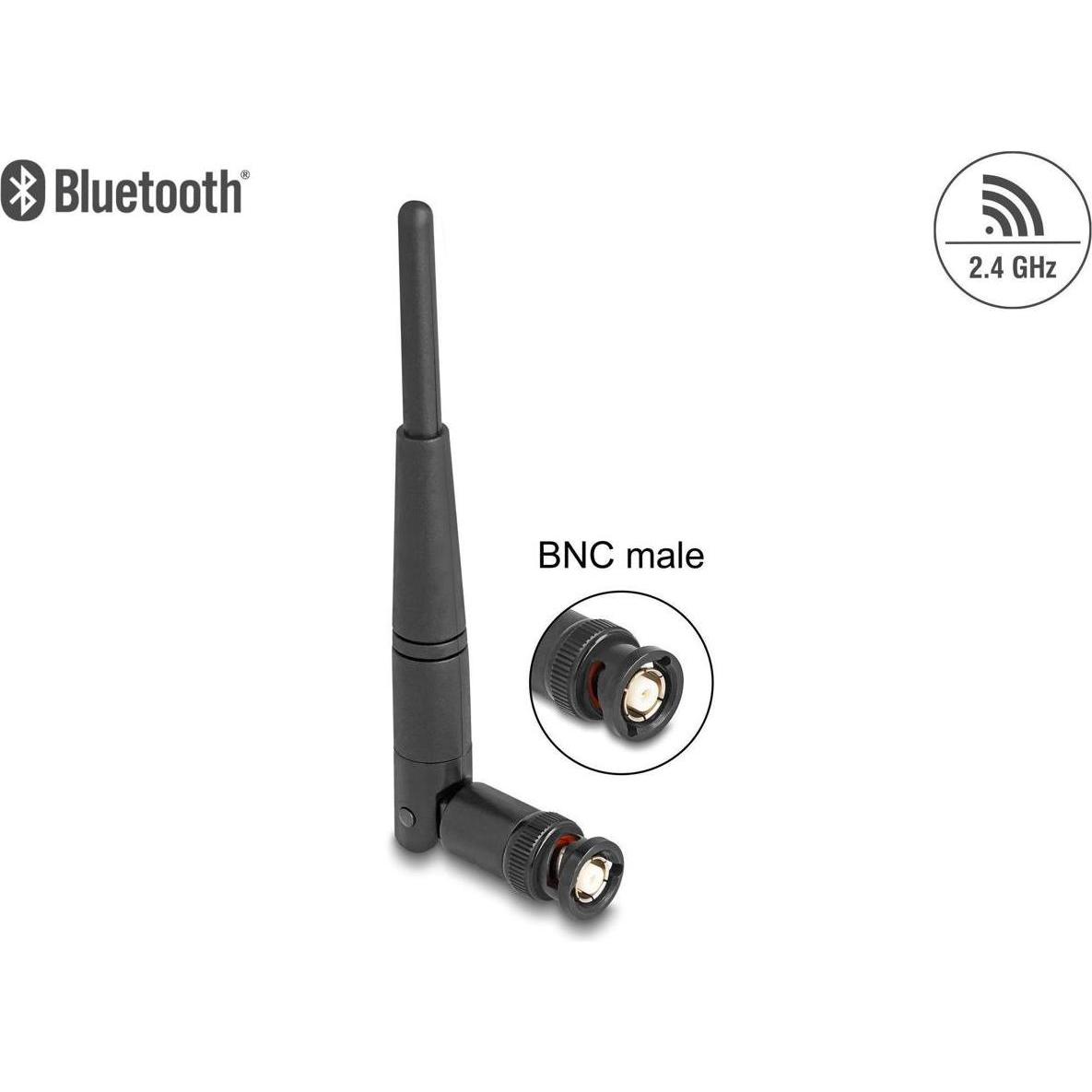 Delock Wifi 2,4 Ghz Antenne Bnc Stecker 2 Dbi 14,5 Cm Omnidi (Wifi), Antenna Wifi