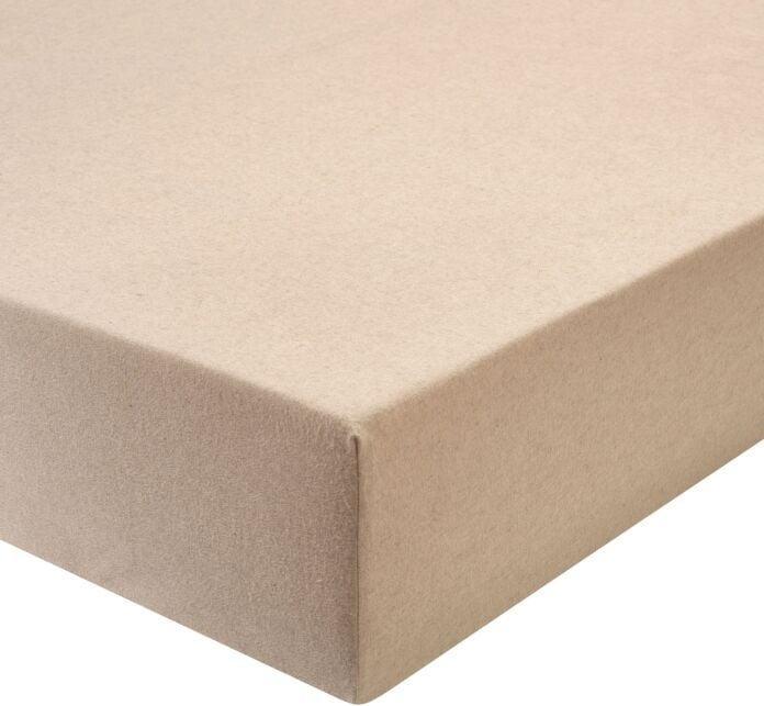 Dormisette Fixleintuch Mélange aus Feinflanell beige (90 x 200 cm)