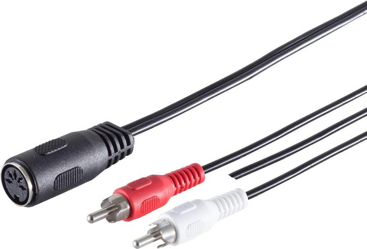 Actual product image Shiverpeaks S/CONN maximum connectivity diode cable-DIN cable diode coupler 5-pin to 2 RCA plugs,cable protector