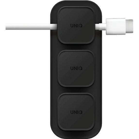 Uniq Pod Mag magnetyczny organizer do kabli + baza ciemnoszary/grigio scuro carbone, Accessori per cellulare, Grigio