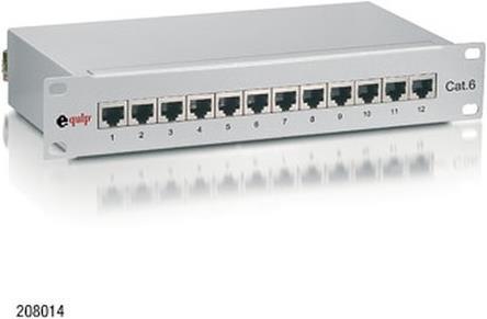Produktbild equip 10" Patchpanel: 12 Port, 1HE, grau