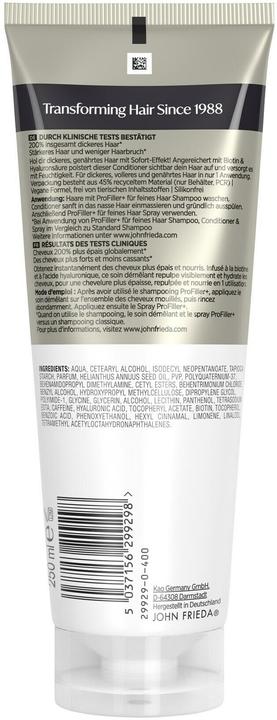Produktbild John Frieda PROfiller+ Kräftigender Conditioner 250ml (250 ml)