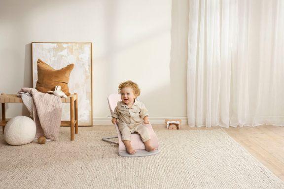 Produktbild BabyBjörn Wippe Bliss, Woven, hellrosa mélange