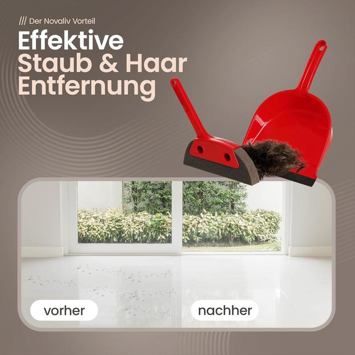 Produktbild Novaliv 4X Schaumstoffbesen mit Stiel zum Stecken Auto & Abzieher Friseurbesen Gummi Noppenbesen Hun (1 Stk.)