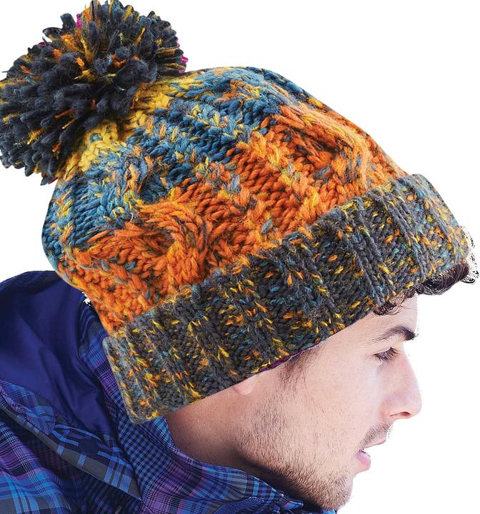 Actual product image Beechfield Corkscrew knitted hat with bobble (One size)