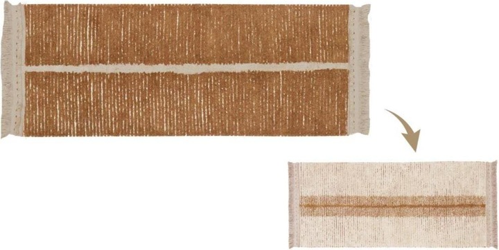Actual product image Lorena Canals Reversible carpet Duetto Toffee Runner (80 x 230 cm)