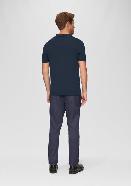 Produktbild s.Oliver Strickpullover Feinstrick-Poloshirt aus Baumwoll-Seide-Mix (S)