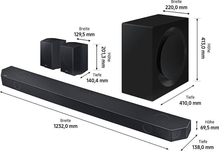 Actual product image Samsung HW-Q995GC (656 W, 11.1.4 Channel)