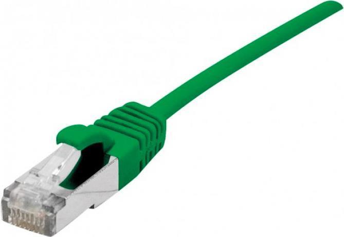 Produktbild Dexlan Patchkabel Cat. 6A, S/FTP (PiMF), ultradünn, halogenfrei, mit Rastnasenschutz, grün, 3.0 m (S/FTP, CAT6a, 3 m)