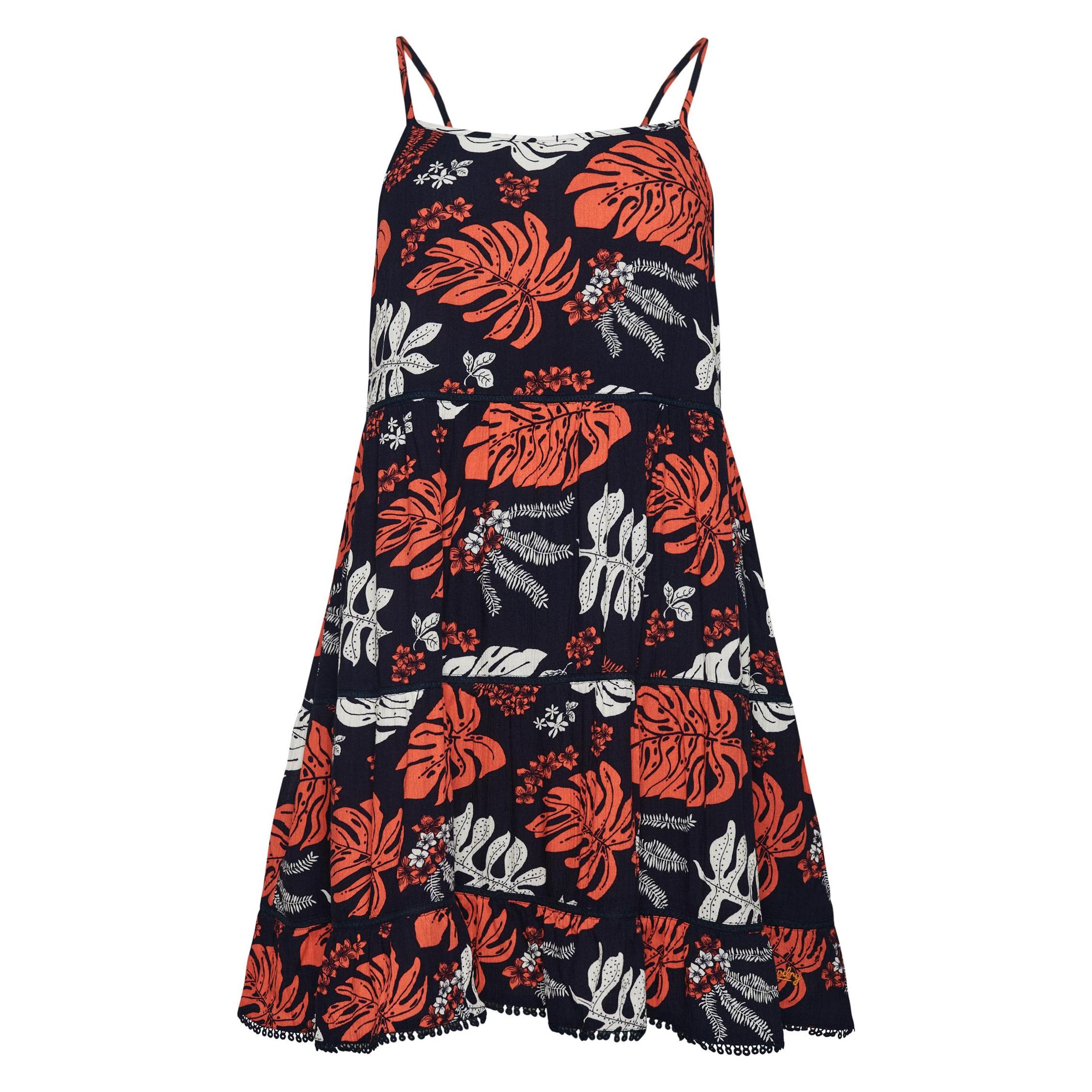 Superdry, Damen, Kleider, Strand-Minikleid, Blau, (10XL)