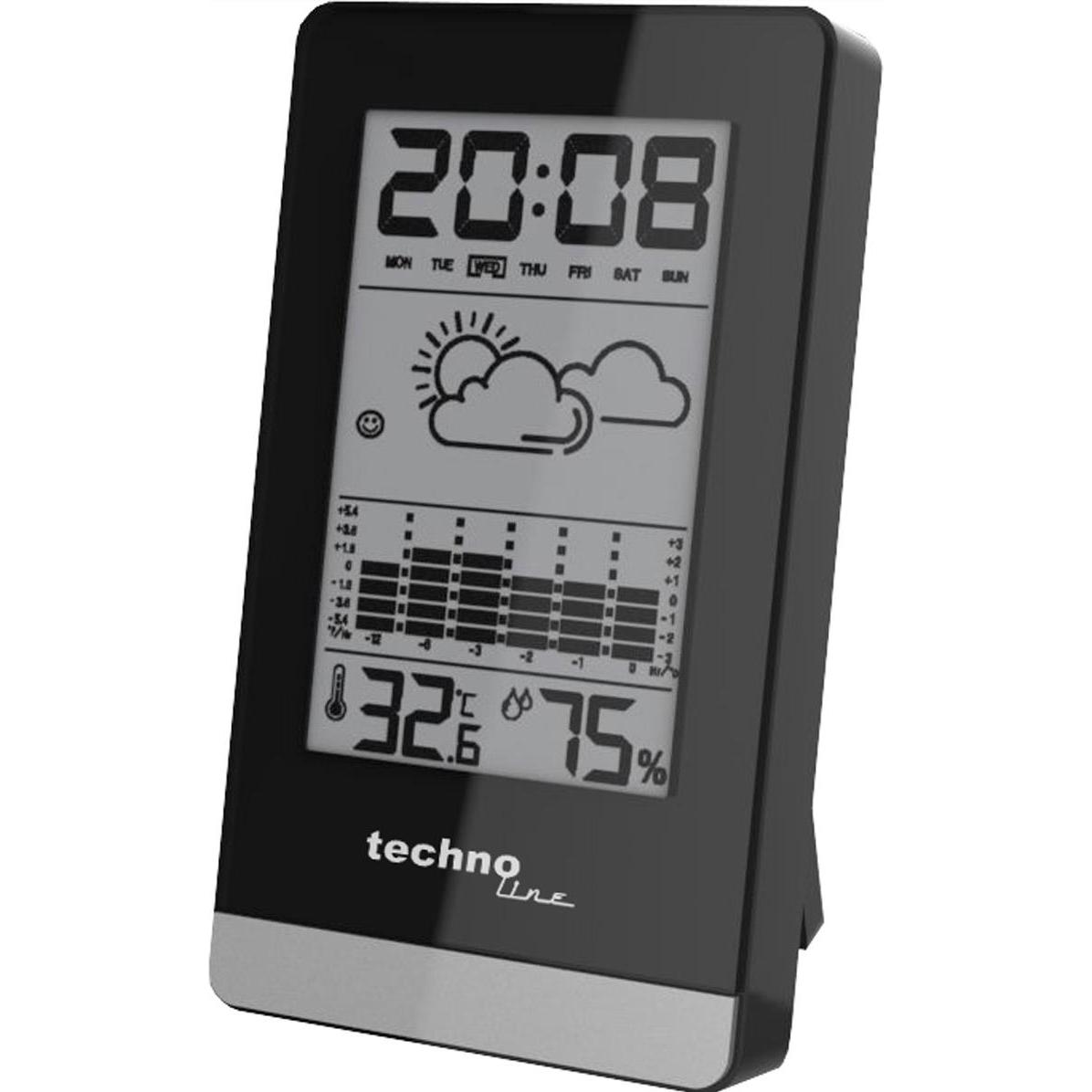 Technoline Ws 9125, Wetterstation, Schwarz