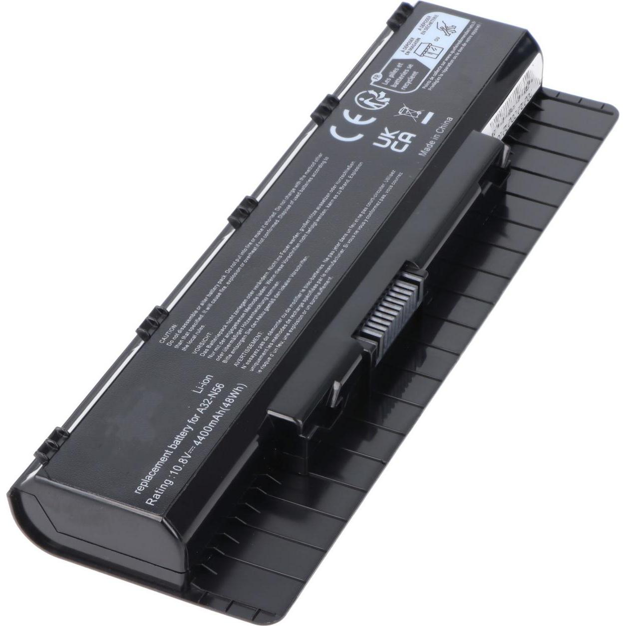 Thumbnail - ASUS A31-N56 (6 Zellen, 4400 mAh), Notebook Akku, Schwarz