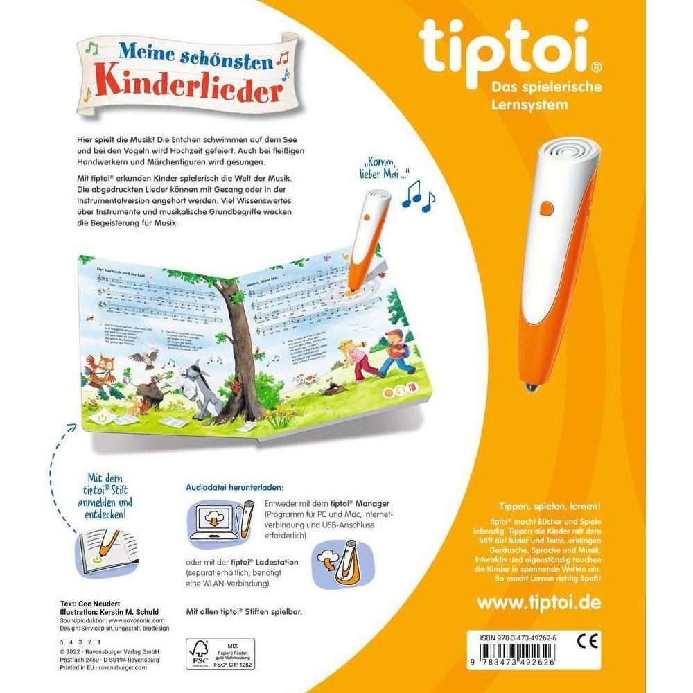 Thumbnail - M. schönsten Kinderlieder-H22, Kinderbücher von Cee Neudert, Kerstin M. Schuld