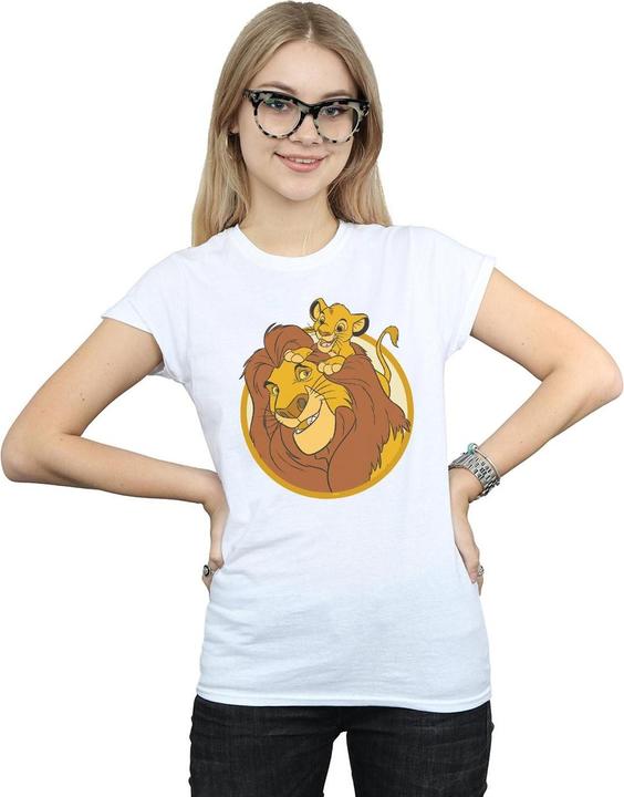 Actual product image Disney Womens/Ladies The Lion King Mufasa And Simba Cotton T-Shirt (M)