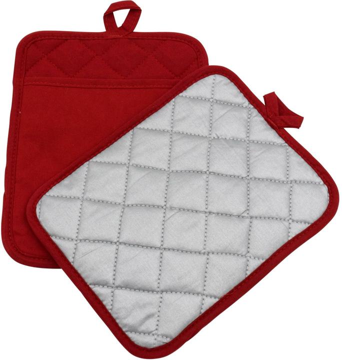 Stronghold Porte-pot rouge 2pcs 23x18cm (Coton)