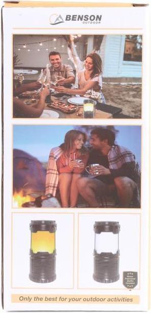 Actual product image Benson Camping lantern flame effect 2-in-1 ø87 x 182 mm
