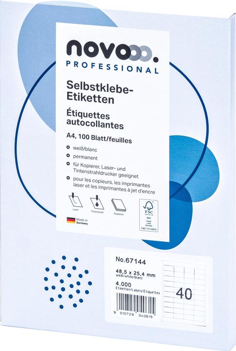 Actual product image Novooo Labels 48.5x25.4 mm