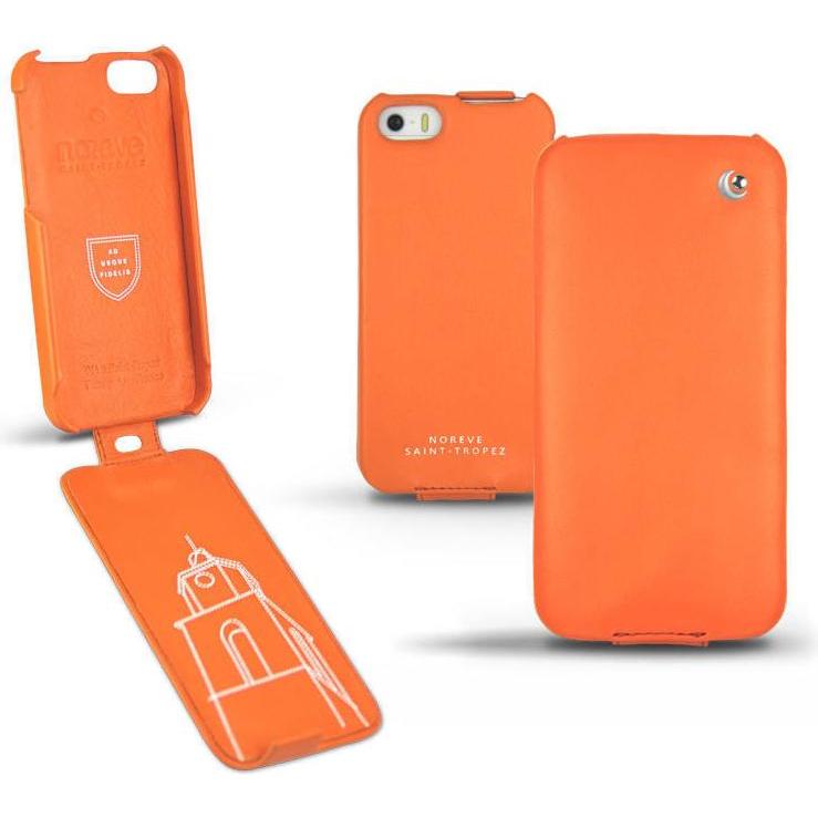 Thumbnail - Noreve Lederschutzhülle vertikal (Apple iPhone 5s), Smartphone Hülle, Orange
