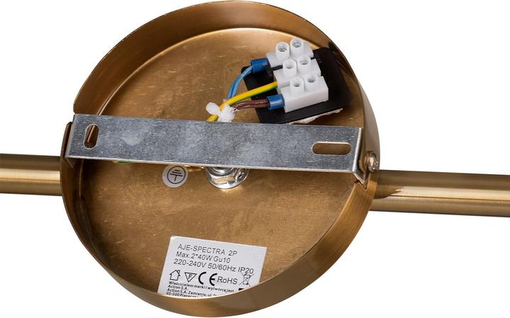 Image du produit Activejet SPECTRA double auksinis lubinis laikiklis applique murale bande spot GU10 skirta living roo (GU10)